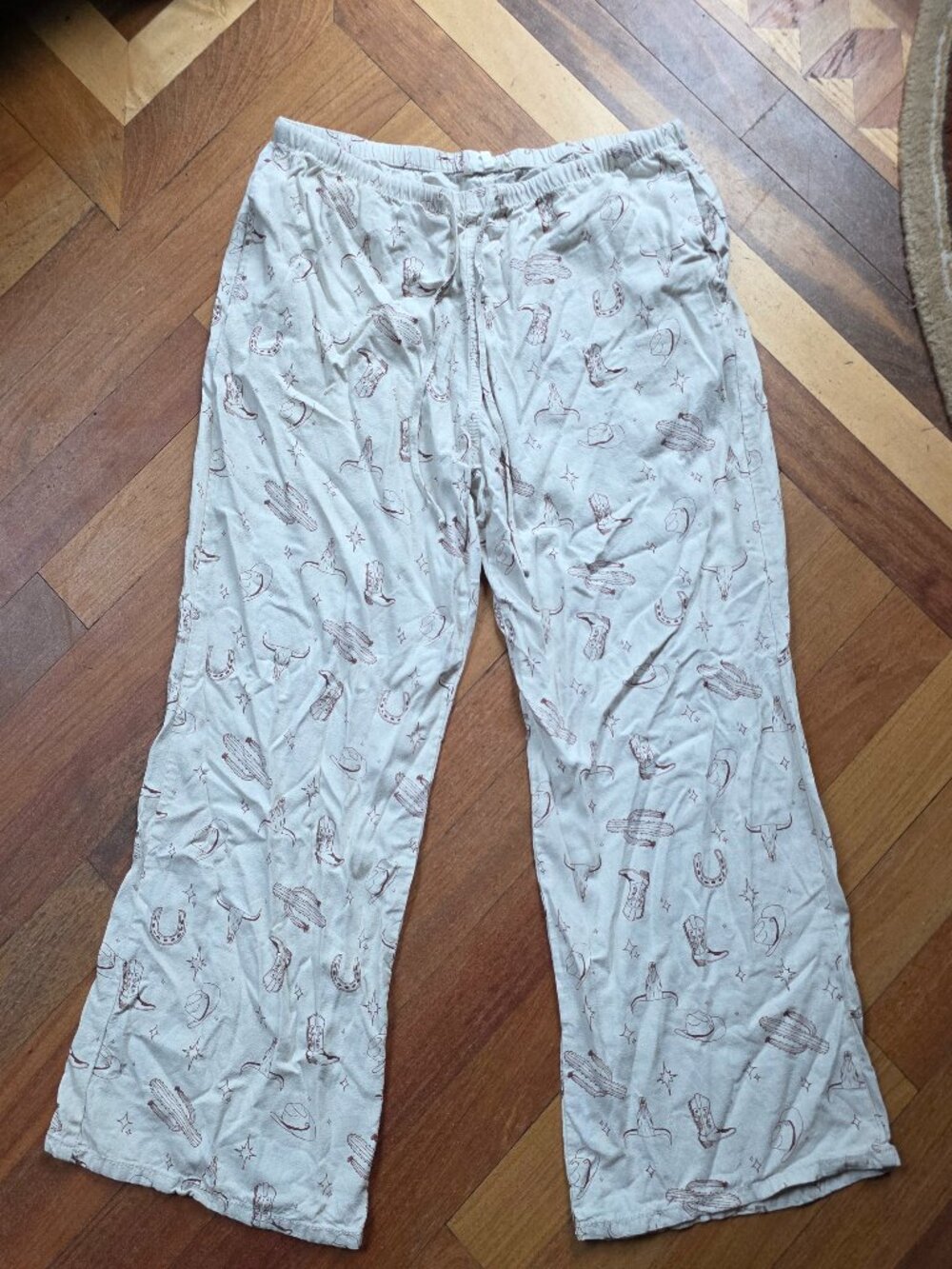 Cali1850 Linen Blend Drawstring Cowboy Pants Size XL